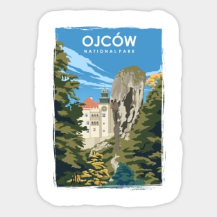 Ojcow National Park Minimal Travel Art Sticker